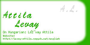 attila levay business card